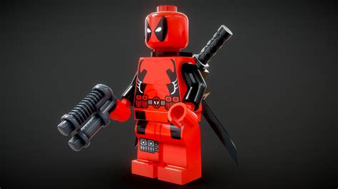 Lego Deadpool Buy Royalty Free 3d Model By Vincent Yanez