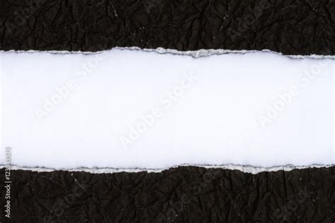 Ripped Crumpled Black Paper With Space Stock Photo And Royalty Free