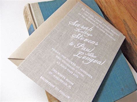 Linen Paper Wedding Invitations The Perfect Touch For A Special Day