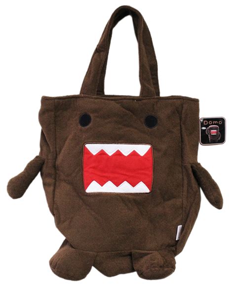 Domo Brown Colored Plush Tote Carry Bag