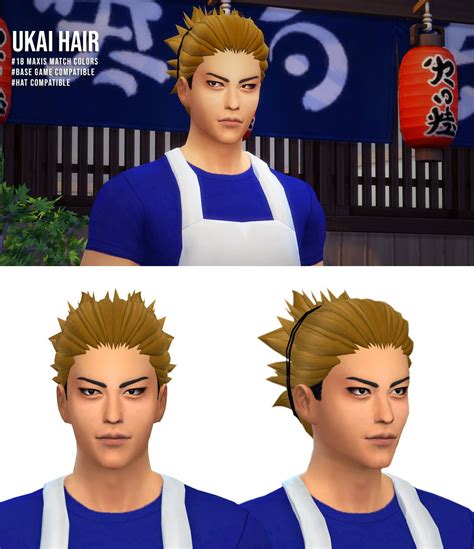 Ukai Hair Megukiru On Patreon Sims 4 Anime Sims 4 Characters Sims 4