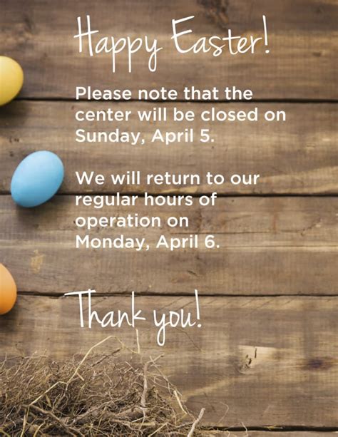 Closed Easter Sunday Sunday April 5 Rwj Fitness And Wellness