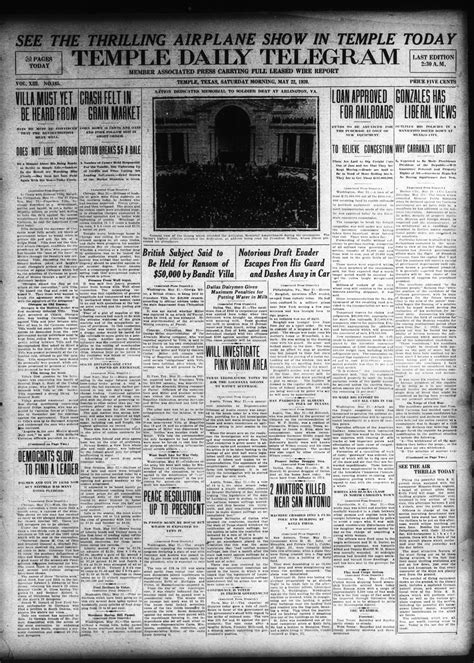 Temple Daily Telegram (Temple, Tex.), Vol. 13, No. 185, Ed. 1 Saturday