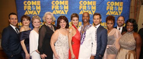 The 12 actors in the cast are all billed equally. Photos: The Cast of COME FROM AWAY Celebrates Opening Night!