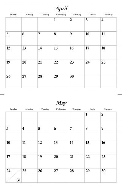 April May 2015 Calendar Template Free Stock Photo Public Domain Pictures