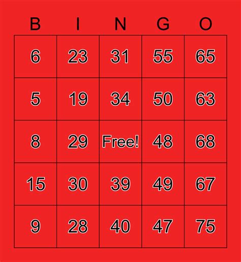 Number Bingo 1 50 Bingo Card