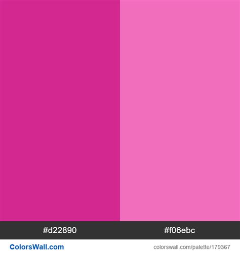 Pink Colors Palette D22890 F06ebc Colorswall