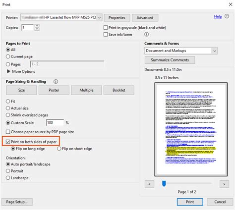 Print Double Sided Adobe Acrobat Reader