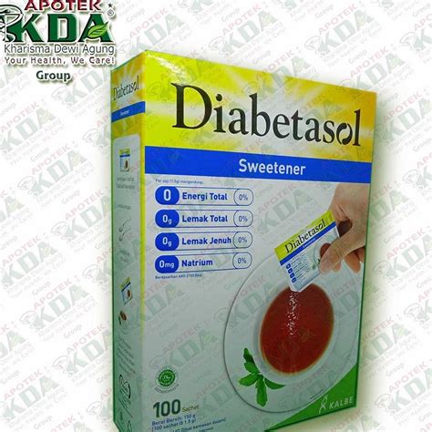 Jual Diabetasol Sweetener Gula Diabetes Isi 100 Sachet Shopee Indonesia