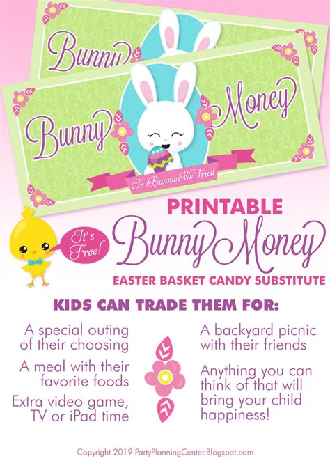 Bunny Money Printable