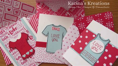 Stampinup Custom Tee Valentines Cards Karina Chin Stampin Up
