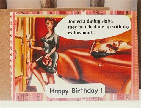 Sex Retro Funny Cards Happy Birthday I Joined A Dating Etsy