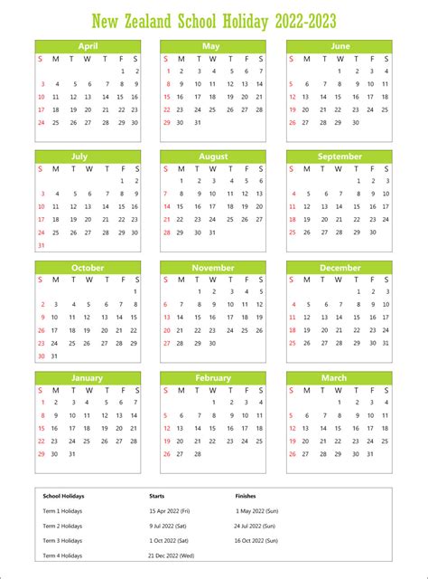 2022 New Zealand Calendar With Holidays 2022 Calendar New Zealand