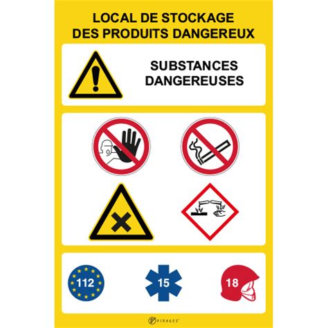 Panneau Information Local De Stockage Produits Dangereux Virages