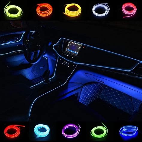 1m3m5m Car Interior Led Decorative Lamp El Wiring Neon Strip For Auto