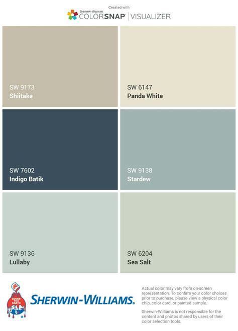 I Just Created This Color Palette With The Sherwin Williams Colorsnap Visualizer App On My