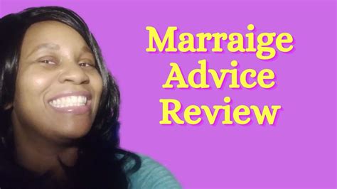 Marriage Advice Review Youtube