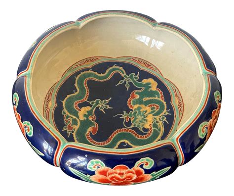 Japanese Ceramic Glazed Bowl Makuzu Kozan Meiji Period Chairish