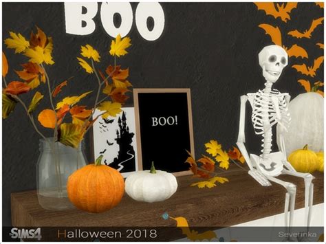 Halloween 2018 Decorative Set By Severinka At Tsr Sims 4 Updates
