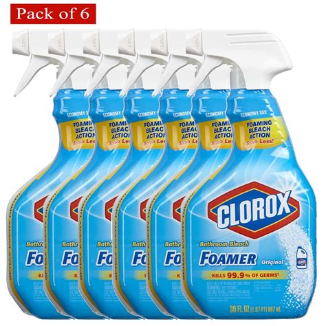 Clorox Bleach Foamer Bathroom Cleaner 30 Oz Pack Of 6