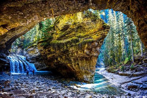 Cave In Johnston Canyon Banff National Park Canada Oc 1440x961