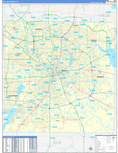 Dallas County Tx Zip Code Maps Basic