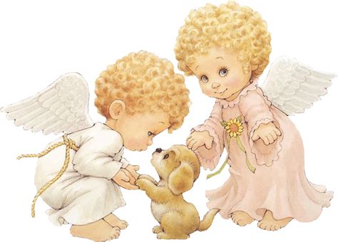 Two Cute Little Angels With Puppy Clipart By Joeatta78 On Deviantart