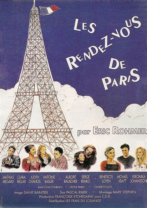 Affiche Du Film Les Rendez Vous De Paris Paris Film Affiche Film
