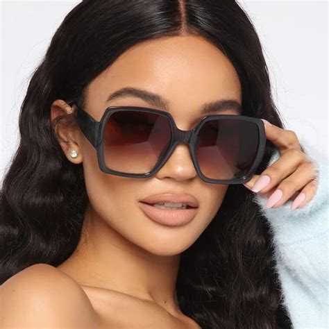 dytymj vintage oversized square sunglasses woman luxury brand big frame sun glasses woman