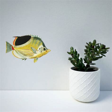 This wall sticker looks best on clean, smooth surfaces and is easily removable at a later time. tropical fish wall sticker by chameleon wall art ...