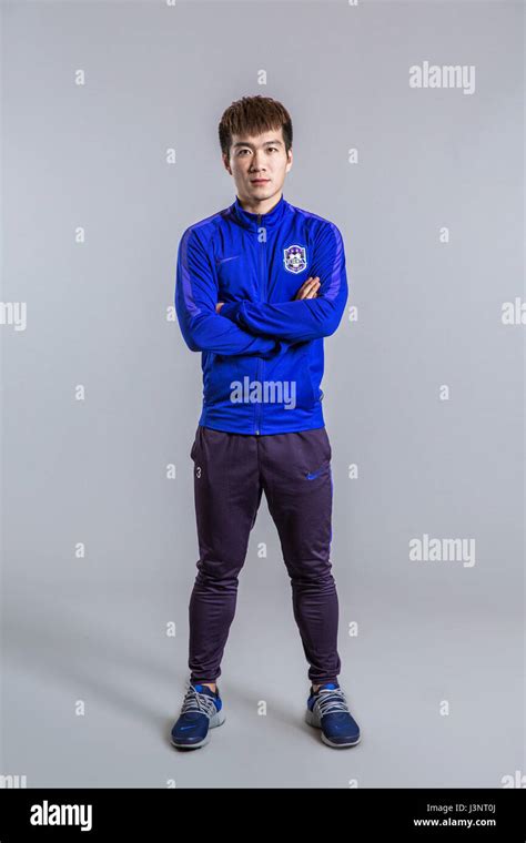 Portrait Of Chinese Soccer Player Zhao Honglue Of Tianjin Teda Fc For