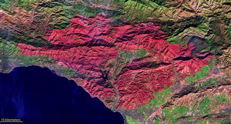 The Burn Scar Of The Thomas Fire California As Seen On December 18 Th