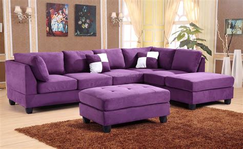 G637 Reversible Sectional Set Purple Glory Furniture Living Room Sets Purple Living Room