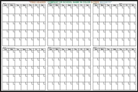 Exceptional 6 Month Calendar Page Free Printable Printable Calendar