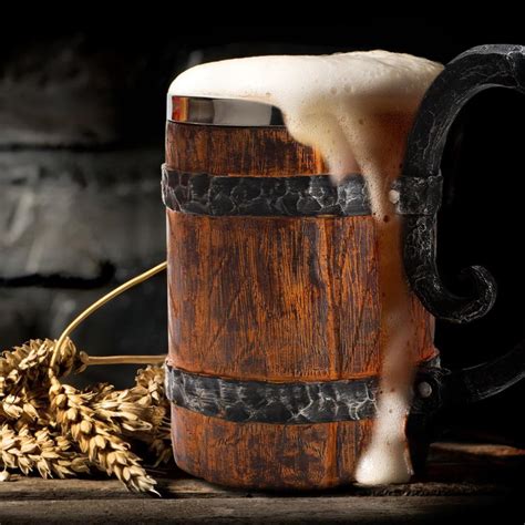 Medieval Barrel Tankard Classic Wooden Barrel Resin Big Etsy