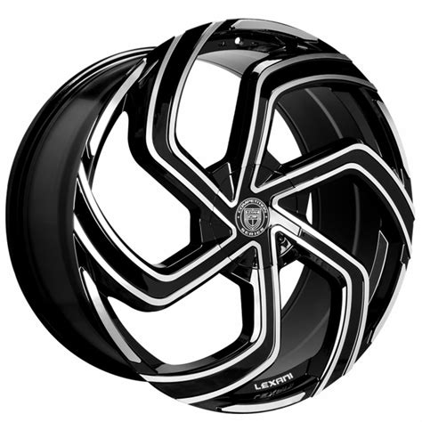 24 Lexani Wheels Swift Gloss Black Machined Rims Lx038 6