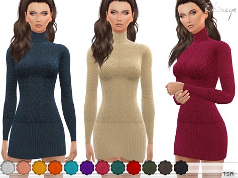 The Sims Resource Turtleneck Sweater Dress