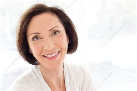 senior woman smiling stock image f020 7483 science photo library