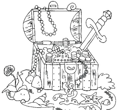 Free Printable Coloring Pages Treasure Chest Lannny