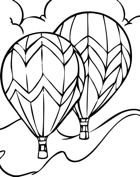 Hot Air Balloon Outline | Free download on ClipArtMag