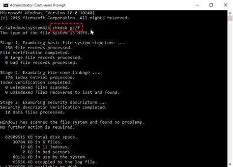 Command Prompt Check Disk Errors And Repair Hard Drive In Windows