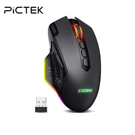 Pictek Wireless Mouse Rechargeable Ergonomic Gaming Mouse With 10