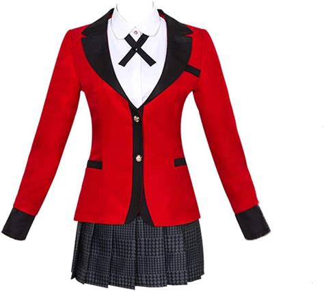 Yumeko Jabami Cosplay Kakegurui Red School Uniform Costume
