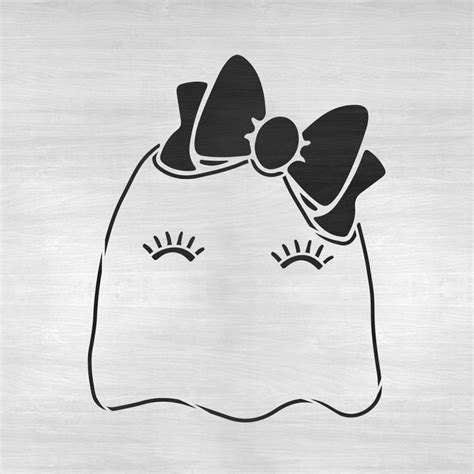 Ghost Bow Halloween Stencil Stencil Revolution