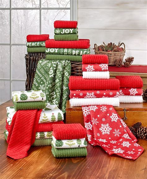 10 Pc Holiday Kitchen Towel Sets Christmas Kitchen Decor Holiday