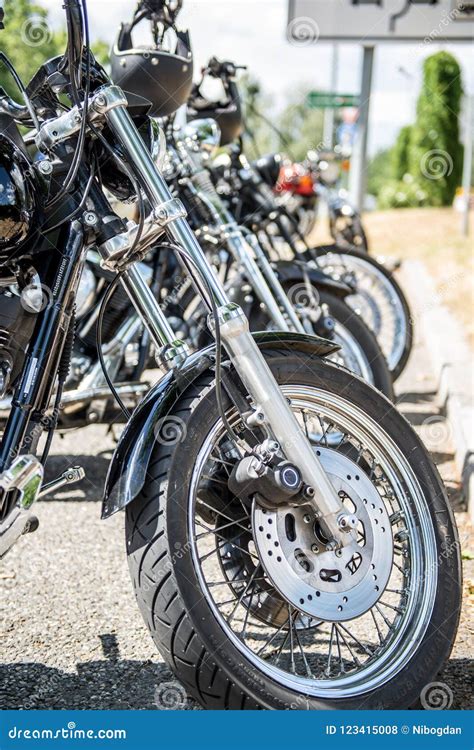 Motorcycles Parking Editorial Stock Photo Image Of Fast 123415008