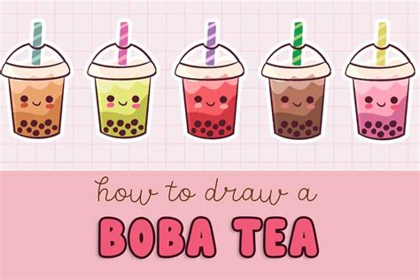 How To Draw Boba Tea Draw Cartoon Style