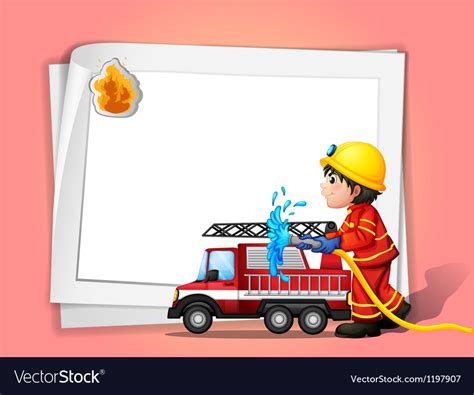A Fireman Royalty Free Vector Image Vectorstock