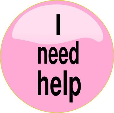 I Need Help Pink Button Clip Art At Vector Clip Art Online