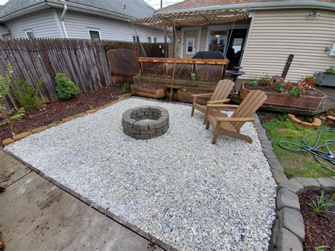 Built A Gravel Fire Pit Lounge Area This Weekend Rgardening